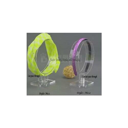 Fashion 5pcs/lot Acrylic Round Headwear Display Stand Headband Showing Rack Hair Accessories Holder Jewelry Showcase 2 styles