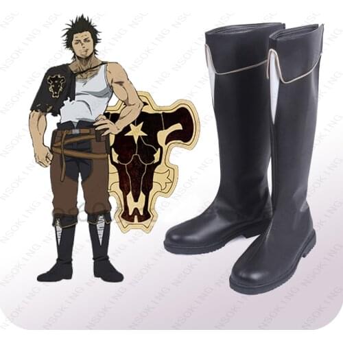 New Black Clover Yami Sukehiro Cosplay Boots Anime Shoes Custom Made