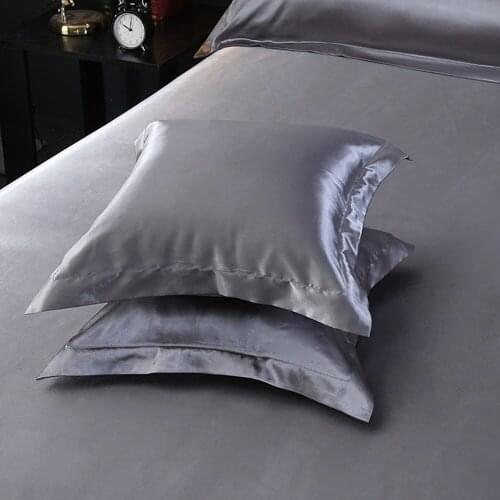 Solid Color Sofa Cushion Cover Emulation Silk Satin Pillow case Soft Smooth Ice silk 40x40cm Throw Pillowcase for Home Bedding