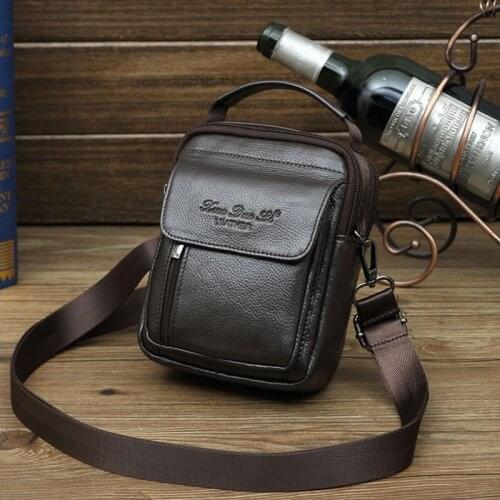 Men Genuine Leather Belt Hip Bum Waist Pack Bag Pouch Business Small Handbag Tote Shoulder Messenger Crossbody Bags Fanny Pack