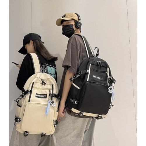 Women Men Backpack Female Harajuku School Laptop Bag College Lady High Capacity Casual Boys Backpack Fashion Book Bag Student
