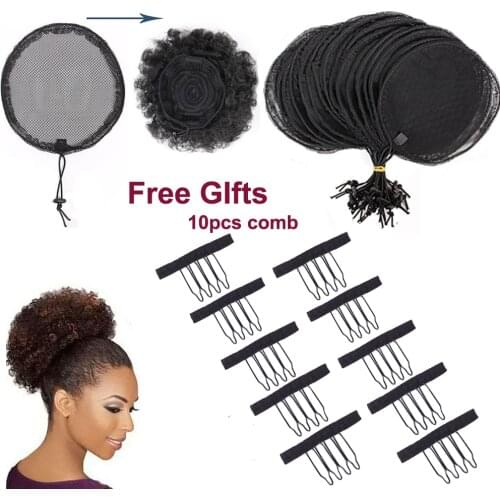 5pcs Good Quality Ponytail Hair Net For Making Ponytail With Adjustable Strap Weaving Wig Caps Poney Tail Wig Maker
