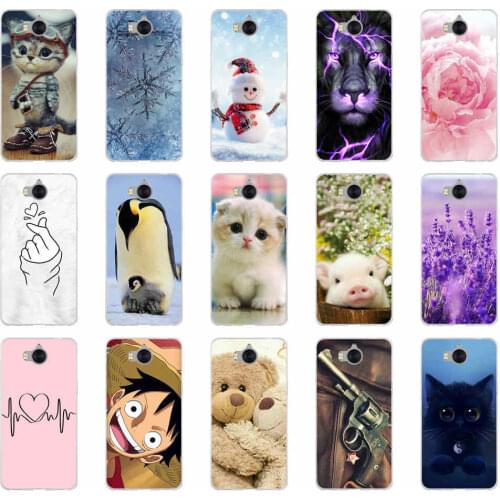 Silicon Soft Phone Case For Huawei Y5 2017 Case Cover for Huawei Y6 2017 MYA-L22 MYA-L03 Bags TPU Cover