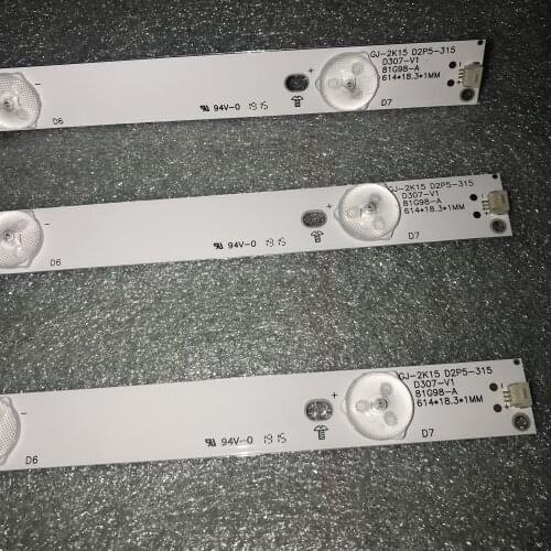 3PCS IN 1TV LED Strips 7leds GJ-2K15 D2P5-315 D307-V1 LBM320P0701-FC-2 for Philip 32" 32PHF5755/T3 TPT315B5 32PFH4200 32PFT5500