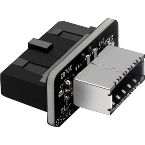 USB3.0 19P/20P to TYPE-E 90 Degree Converter Adapter Chassis Front TYPE C Plug-in Port for Computer Motherboard