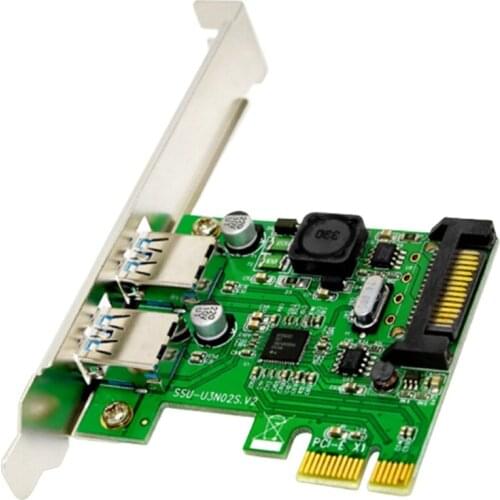 USB PCI E Adapter PCI E to 2 Ports USB 3.0 Adapter Expansion Card USB3.0 PCI Express Slot Converter NEC Chip