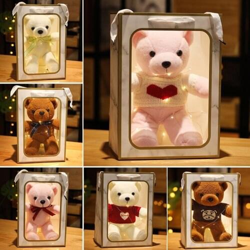 25/35cm High Quality Gift Box Cartoon Teddy Bear Plush Toys Stuffed Plush Animals Bear Doll Creative Birthday Gift For Children
