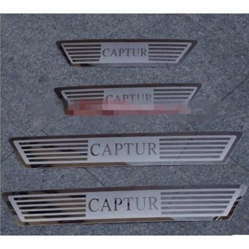 Door Sill Scuff Plate Guard Stainless Door Sills Pedal Protector Car Styling Accessories Stickers For Renault Captur 2015 2016