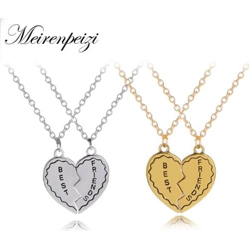Best Friends Forever BBF necklace for 2 Friendship Broken Heart Pendants Necklace Ladybro Gift Women Fashion Jewelry