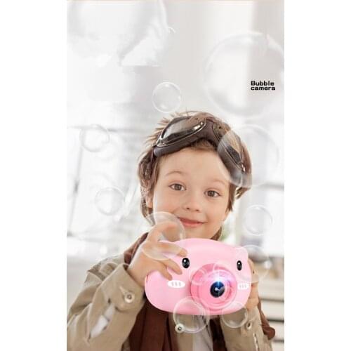 1PC Automatic Funny Cute Cartoon Pig Animal Soap Children Bubble Maker Camera Bath Wrap Machine Toys Bubble Gifts OK 1138