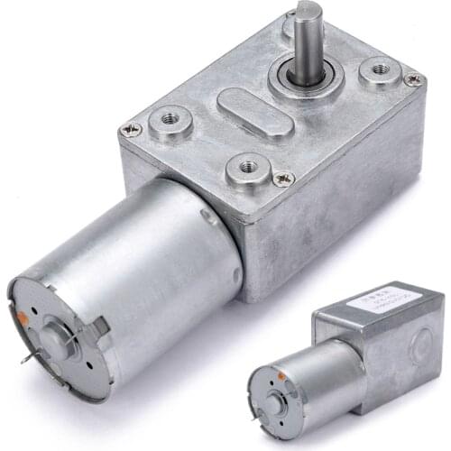 1pc DC 12V Turbo Worm Geared Motor 0.6RPM High Torque Low Speed Electric Motor GW370