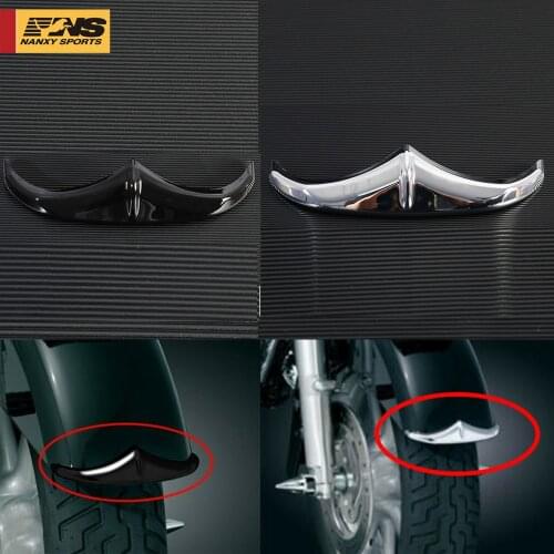 1 Pcs Motorcycle Chrome &Black Front Fender Accent Trim Case For Harley Street Glides Dyna Road Glides Road King 2004 - 2019