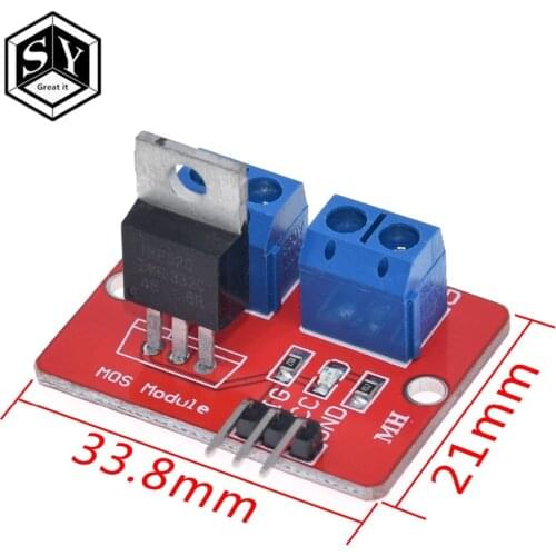 10PCS Great IT 0-24V Top Mosfet Button IRF520 MOS Driver Module For Arduino MCU ARM Raspberry pi