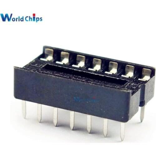 10pcs DIP 14 pins IC Socket Adaptor Adapter Solder Type Socket DIP-14