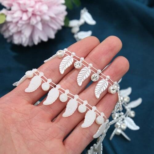 10Yard ABS Leaf Rhinestone Chain Wrap Roll Sparkle Crystal Ribbon Tirm For Wedding Craft Gift Party Clothes Decoration