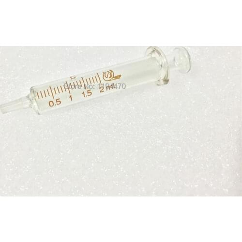 4pcs/Lot 2ml Glass Syringe Injector Lab Glassware Sampler