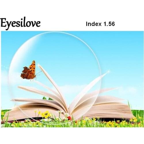 Eyesilove 1.56 index prescription optical lenses/ extra thin aspheric HC TCM UV resin eyeglasses lenses myopia glasses lenses