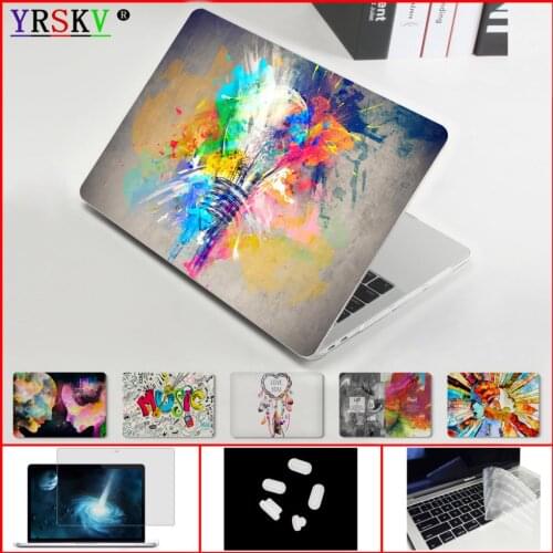 New 3D Colorful Painted Pattern Laptop Case For Apple Macbook M1 Chip Air Pro Retina Touch Bar ID 11 12 13 15 16 inch Cover Case