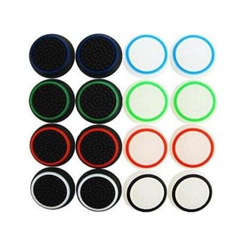 16pcs Colorful Silicone Analog Thumbstick Caps for Sony PS4 Joystick Caps for Dualshock PS4 Slim Pro Xbox one 360 Controller