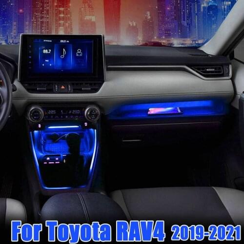 For Toyota RAV4 2019 2020 2021 Instrument Dashboard Panel Trim Atmosphere Light Car Side Driver Instrument Night Lamp Strip