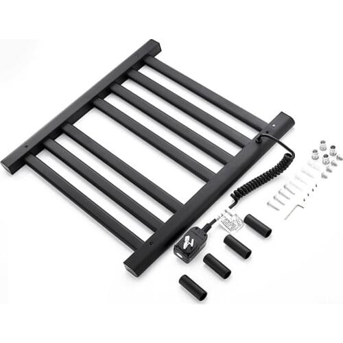 Bathroom Electric Bath Towel Warmer Heating Towel Shelf Rack Household Towel Rack Warm Towel Dryer Shelf Heated Towel Rail Black