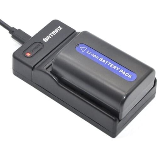 2Pcs NP-FM50 NP FM50 FM55H Batteries Pack and USB LED Charger for Sony NP-FM51 NP-FM30 NP-FM55H DCR-PC101 A100 Series DSLR-A100