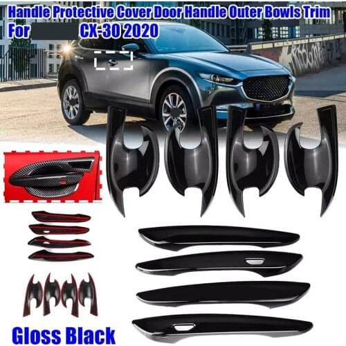 NEW-8Pcs Car Exterior Door Handle Cover Door Bowl Cover Decoration for Mazda CX-30 2020-2021