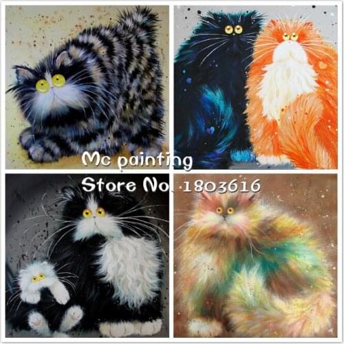 New mosaic Diamond embroidery beads Curious kitty Cat mouse animal diamonds cross stitch painting handwork kits wall decoration
