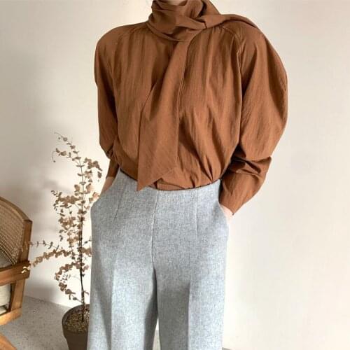 New arrival Spring Blouse Women Fashion Blouse Shirt Female Long Sleeve Bow Office Lady Clothing Tops