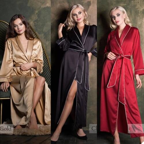 Sexy Elegant Robe Nightwear Lace Long Sleeve Ankle Length With Belt Women Nightgown For Photo Party Lingerie Pajamas