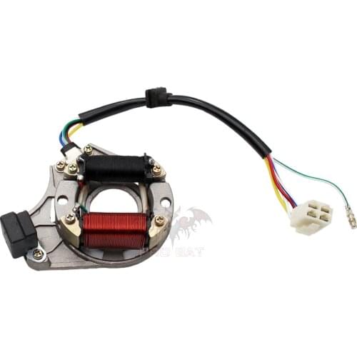 Magneto Flywheel Stator Plate for 50cc 70c 90cc 110cc 125cc Quad Pit Dirt Bike ATV Buggy 2 Coil