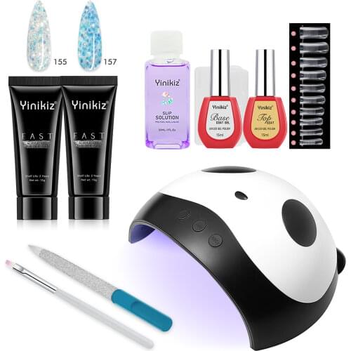 Yinikiz Poly Nail Gel Extension Nail Kit All for Manicure Set Acrylic Solution Uv/led Builder Gel Polish for Nail Art Design