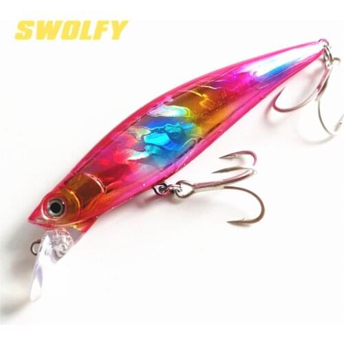 High Quality 90mm 31g Minnow Laser Hard Professional Seawater SwimBait Artificial Bait Equipped Sinking pesca Fishing Lure