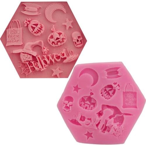 Halloween Wizard Theme Silicone Cake Mold DIY Silicone Fondant Baking Tool Ice Grid Mold Chocolate Soap Mould