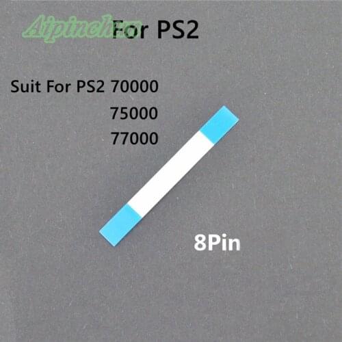 Aipinchun 5Pcs/Lot Replacement 8Pin Power On Off Reset Switch Flex Ribbon Cable For PS2 70000 75000 77000 Repair Parts