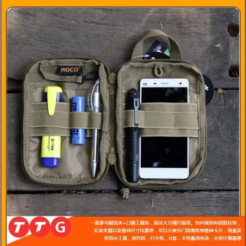 TTGTACTICAL Mini Tactical Molle EDC Compact Pocket Organizer Pouch MOLLE Gadget EDC Utility Pocket Pouch Organizer