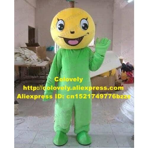 Smart Yellow Ornges Orange Mascot Costume Mascotte Tangerine Mandarino Mandarin Arancia With Big Yellow Head No.2800 Free Ship