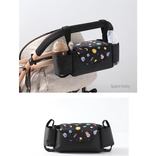 D0AF Universal Baby Pram Organizer Cup Bottle Holder Trolley Stroller Storage Bag Pushchair Buggy Hanging Diaper Container