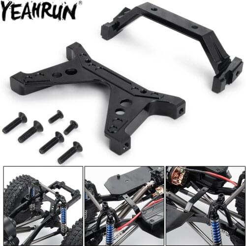 YEAHRUN RC Car Front Rear Lower Shock Mount Brace Aluminum Chassis Mount for 1/10 Axial SCX10 II 90046 Upgrade Parts