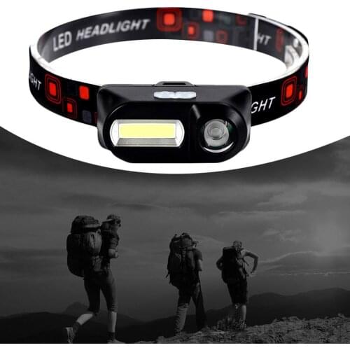 USB Charging Outdoor Night Fishing Camping Waterproof COB LED Headlight Lamp