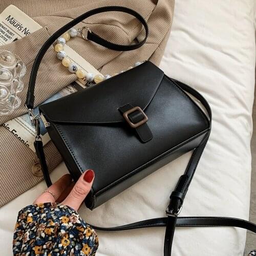 Women Leather Handbags High Quality Vintage Flap Bags Ladies Sac Simple Pearl Crossbody Bags for Women Designer Shoulder Bag New