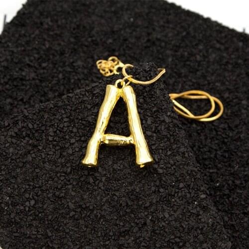 Fashion Alphabet Big Large Initial Letter Choker Necklace for Women Gold Color Pendant Jewelry Gift Accessories