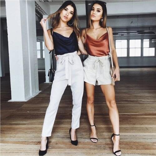 Women French Style Fashion Vests New Summer Beach Clothes Europe And America Mother Ladies V-neck Clothes Casual Tops Clothing