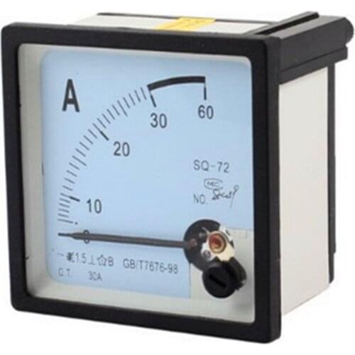 1 PC AC 0-30A Class 1.5 Current Test Analog Panel Meter Amperemeter White Black