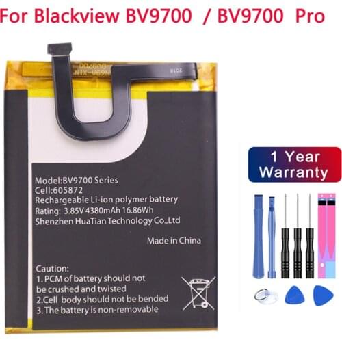 100% Original Blackview 4380mAh BV9700 Series Replacement Battery For Blackview BV9700 / BV9700 Pro Original Mobile Phone
