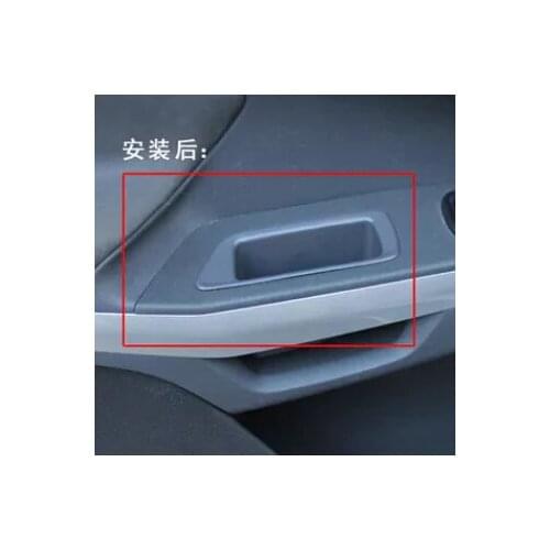 2pcs/set Car NEW ABS Inside Door Handles Interior Storage Box Cover Armrest Glove Sticker Case for Ford Ecosport car accessories
