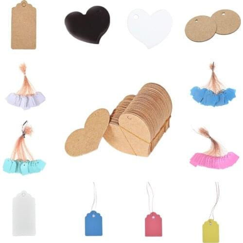 50/100pcs Price Label Heart Shape Garment Labels Kraft Paper Card Wedding Favour Gift Tag DIY Tag Party Favor 4.5*4cm