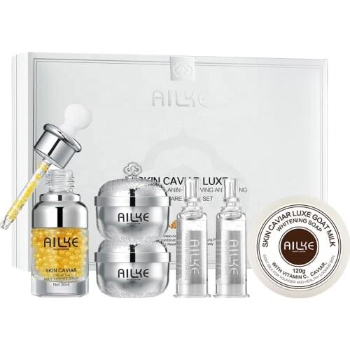 AILKE face care creams Anti-Aging Wrinkle Brightening Moisturizing Whitening Freckles dark spot remover acido hialuronico sets