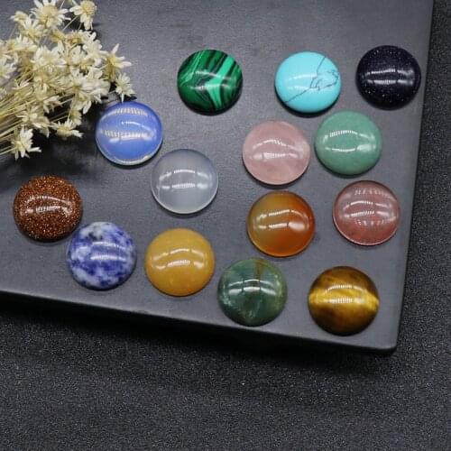 12mm/14mm/18mmNatural Stone Beads Flat-bottomed Beads Loose beads Round beads Making for DIY rings or necklace