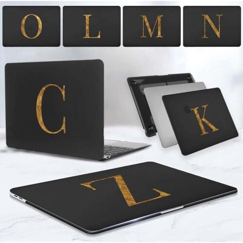 Matte Laptop Case for Apple Macbook Pro 13"/Pro 15" A1398 A1707 A1990/Pro 16" A2141 Initial Letter Pattern Hard Protective Shell